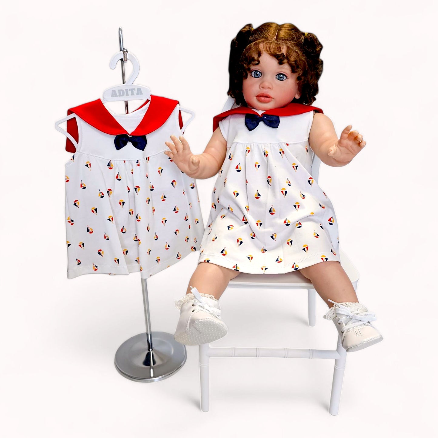 VESTIDO AGUA MARINA EN COLOR ROJO