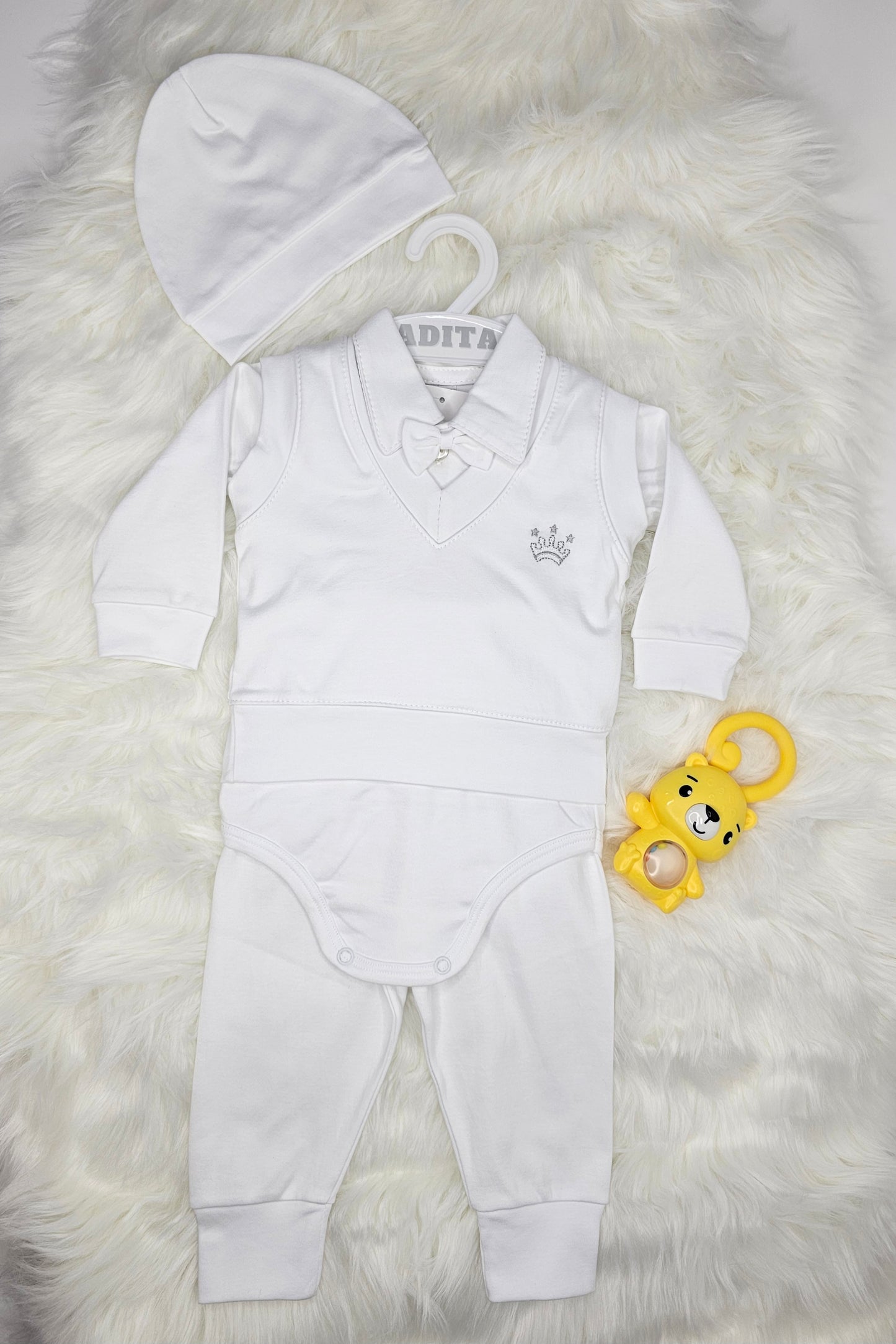 CONJUNTO PRINCIPE 5PZ EN COLOR BLANCO