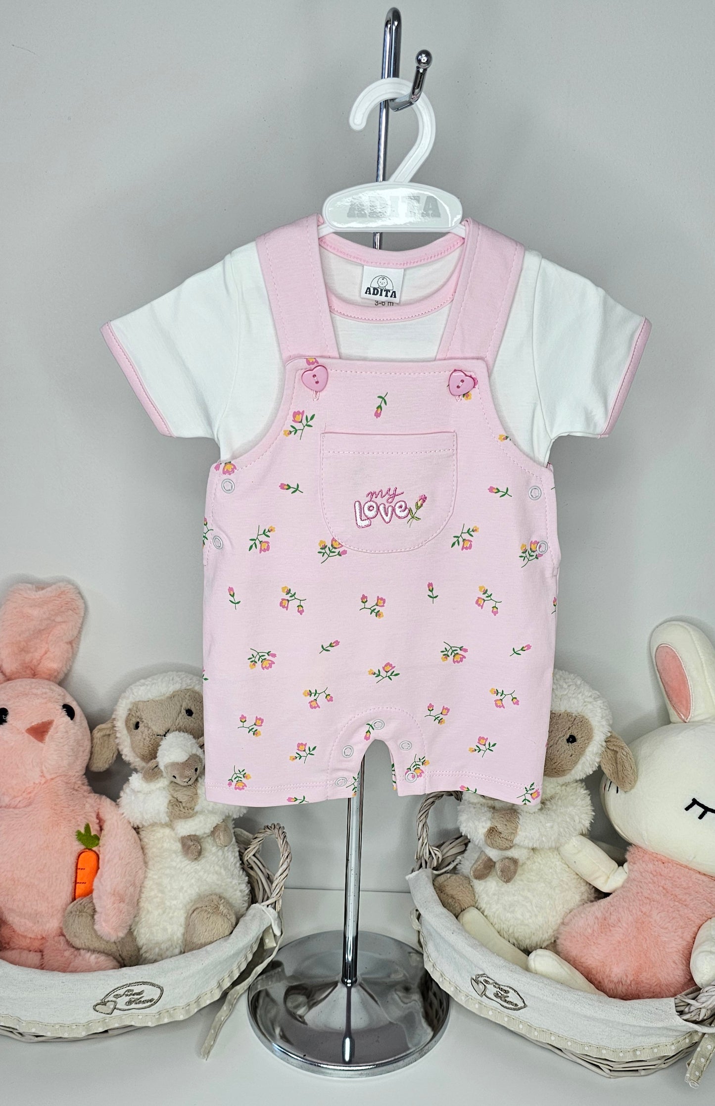 OVEROL EDNA EN COLOR ROSADO