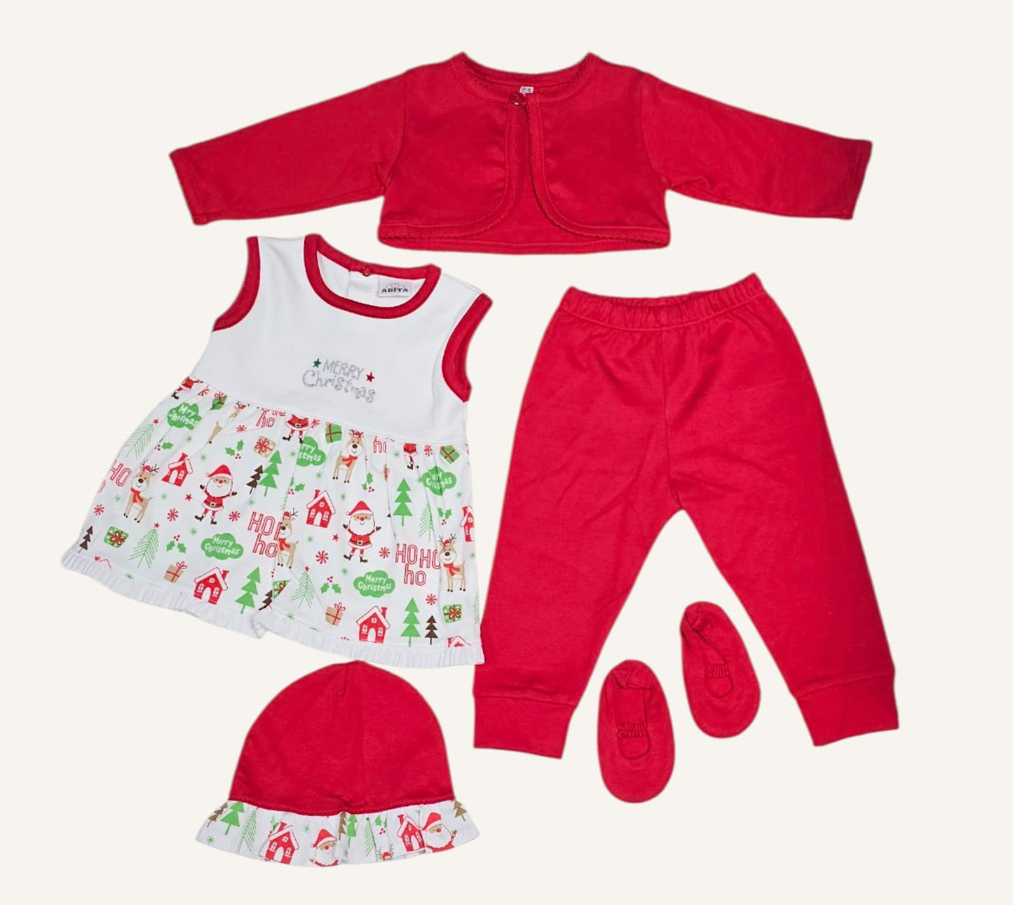 CONJUNTO DE NAVIDAD COLOR ROJO