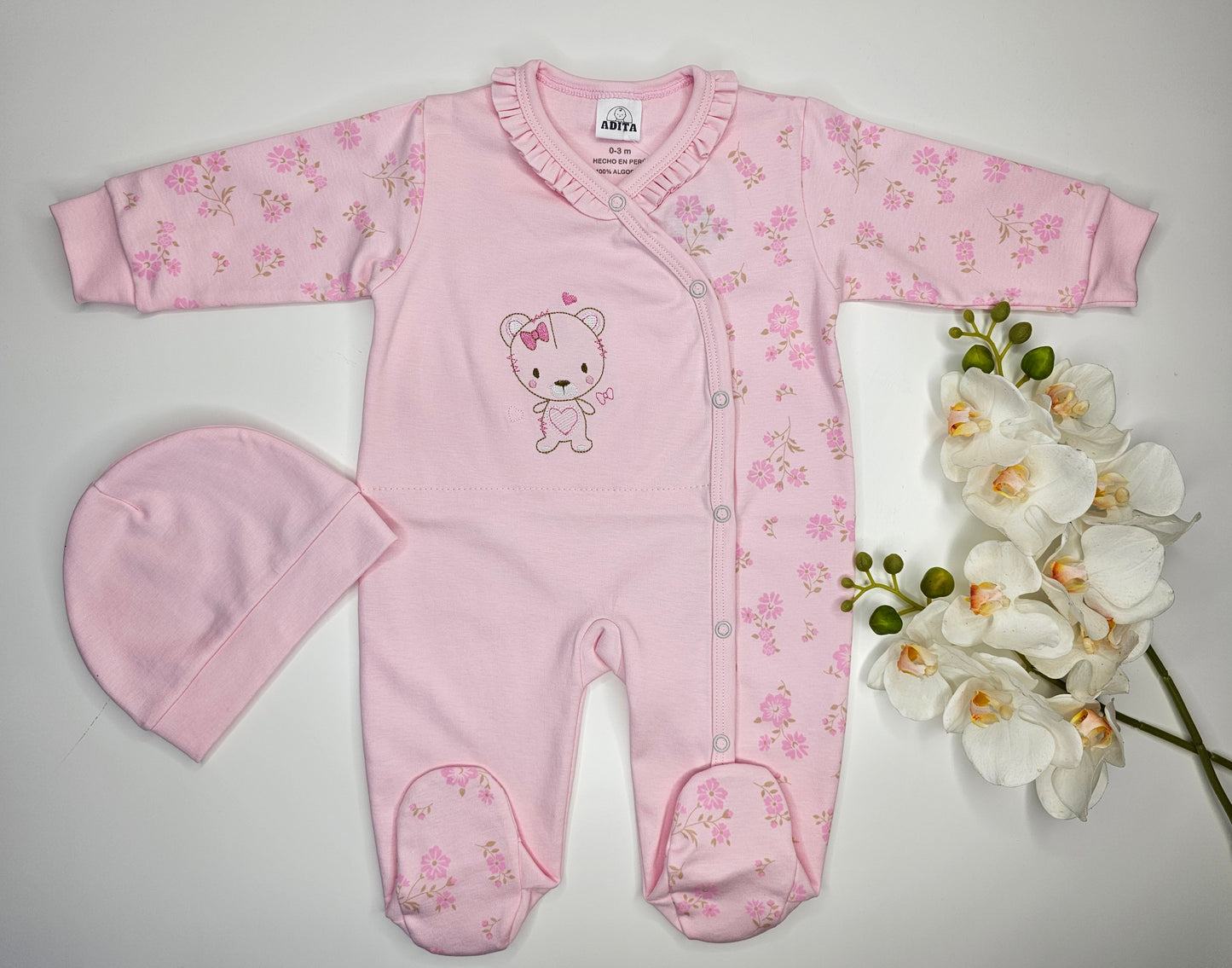 ENTERIZO BABY BEAR EN COLOR ROSADO