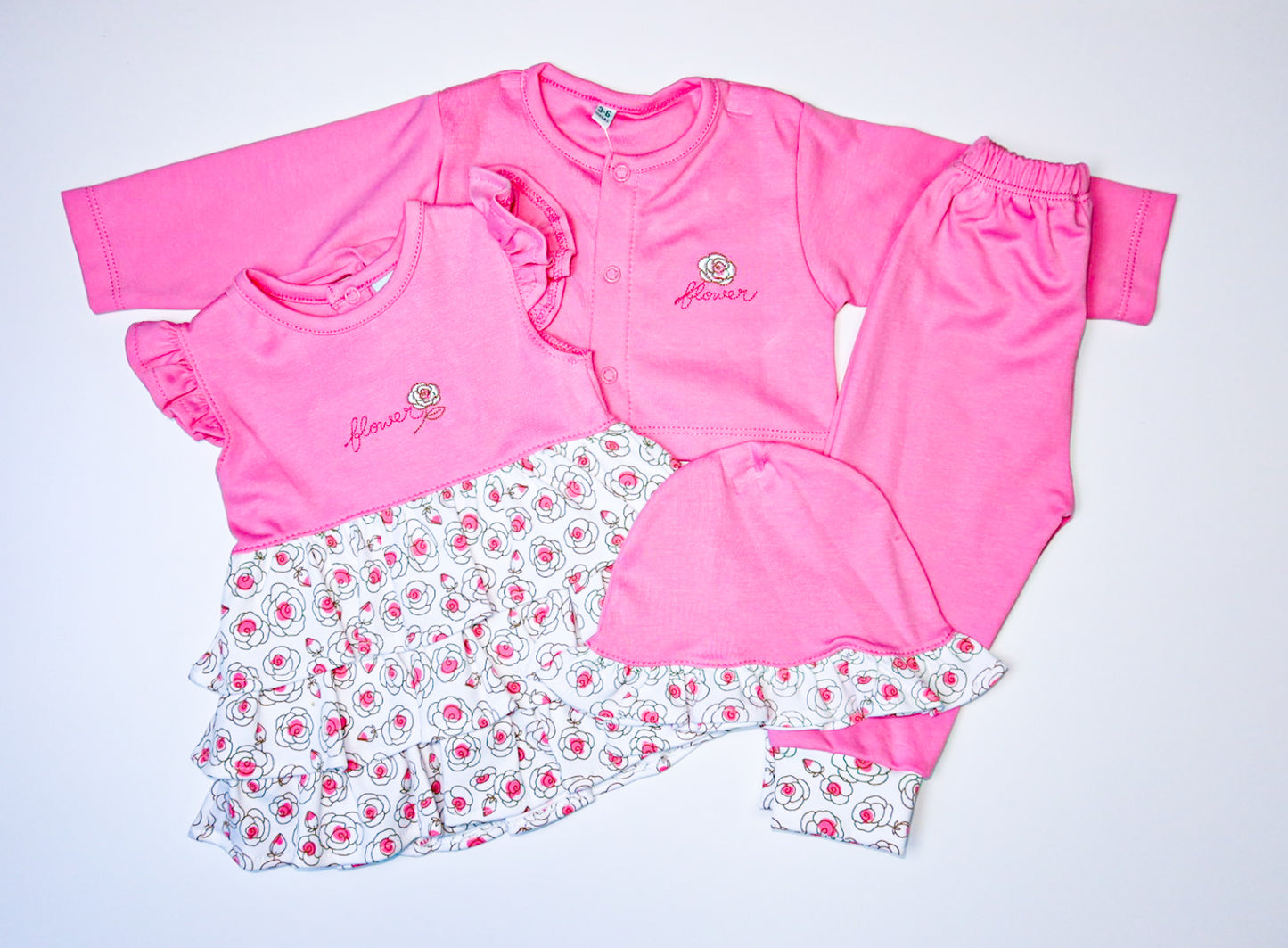 VESTIDO FLOWERS DE 4PZ