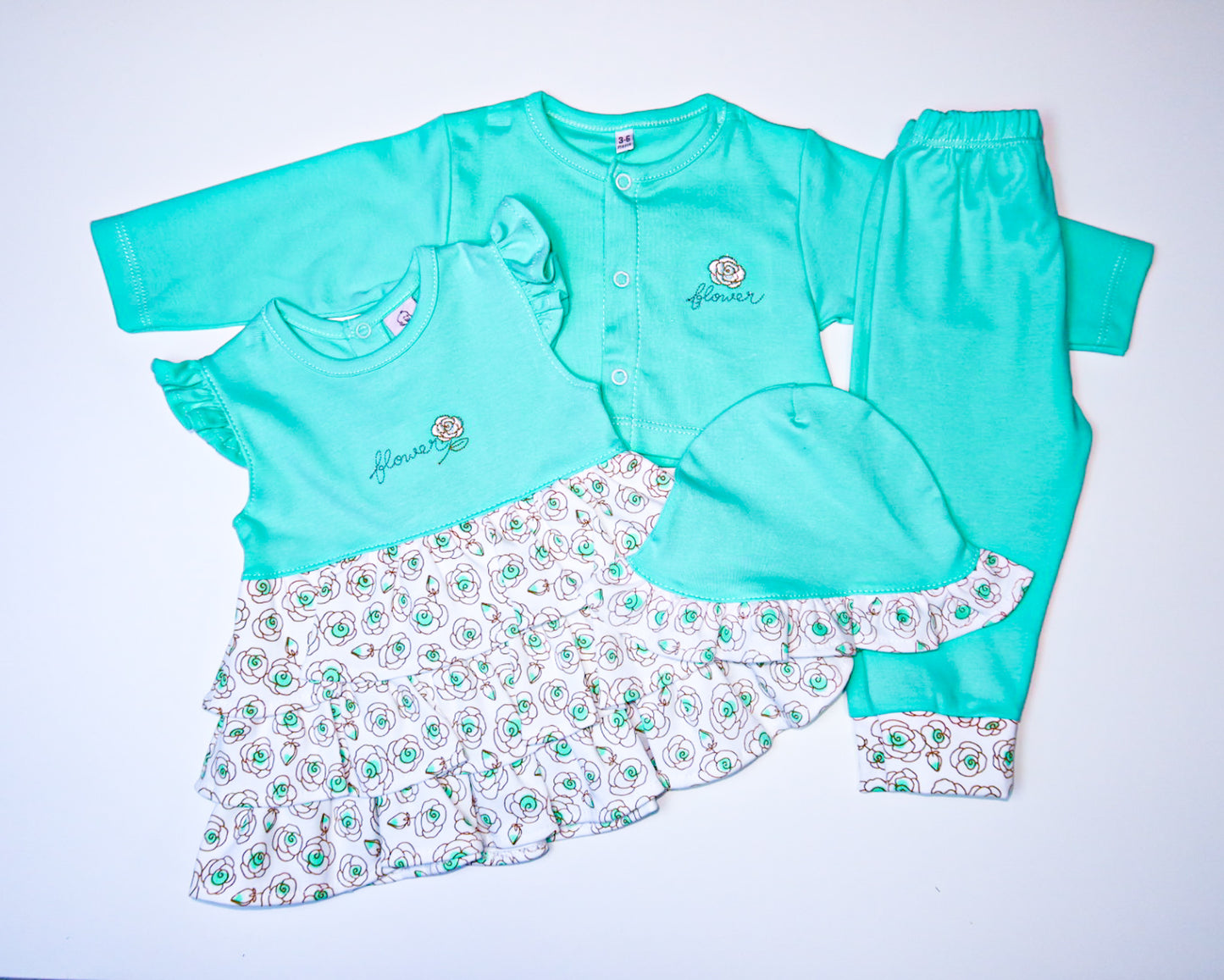 VESTIDO FLOWERS DE 4PZ