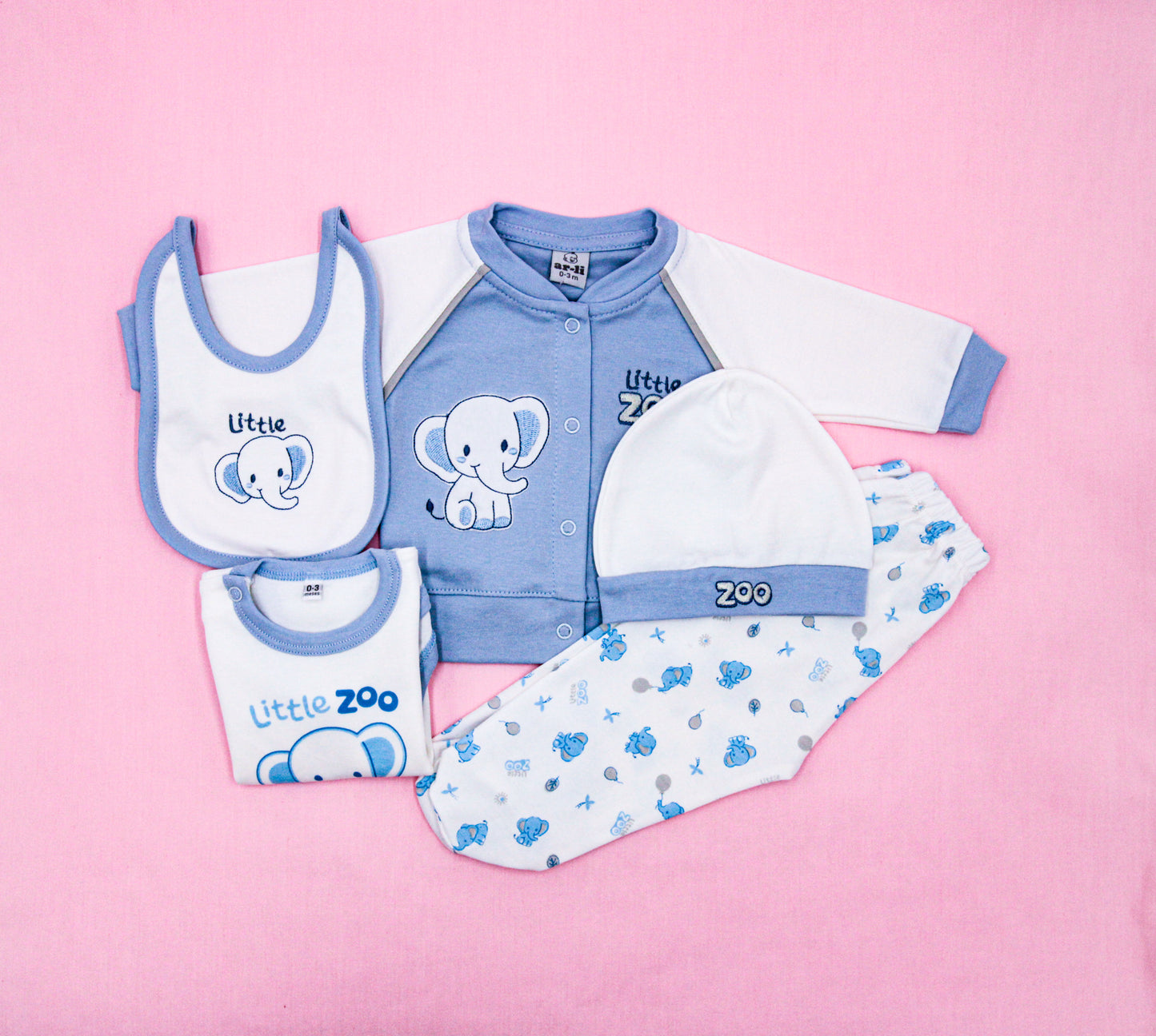 CONJUNTO DE 5PZ PARA VARONCITO LITTLE ZOO