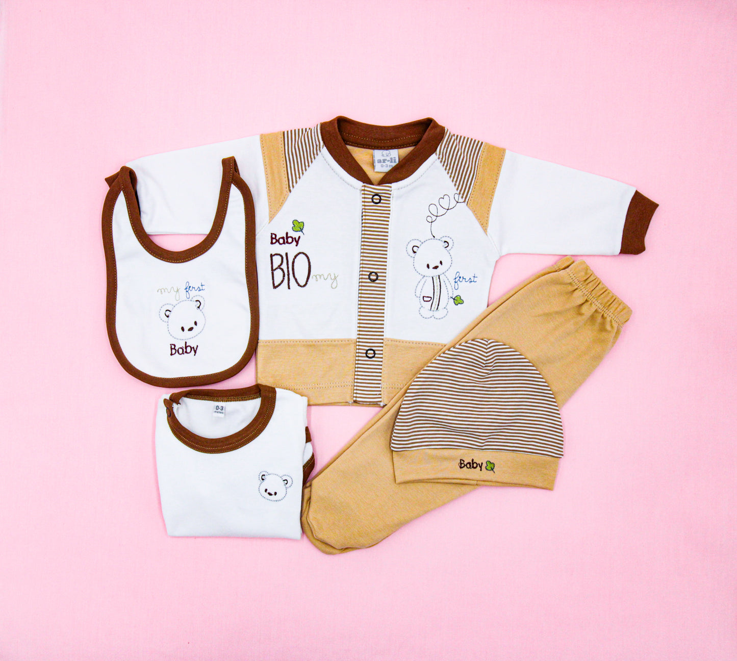 CONJUNTO DE 5PZ PARA VARONCITO BABY BIO