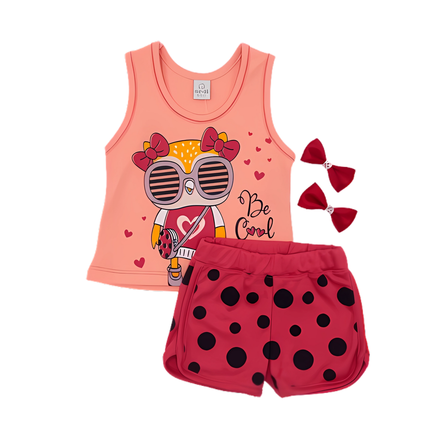 CONJUNTO BE COOL EN COLOR CORAL