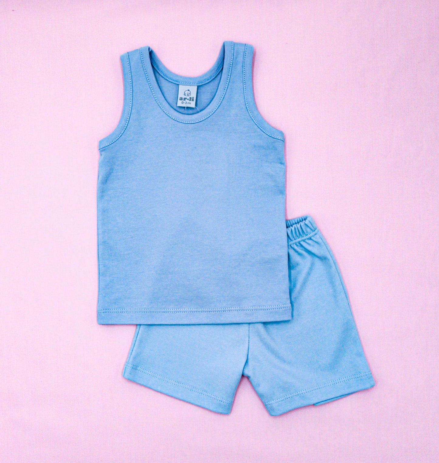 CONJUNTO BIVIDI C/ SHORT PIMA CELESTE