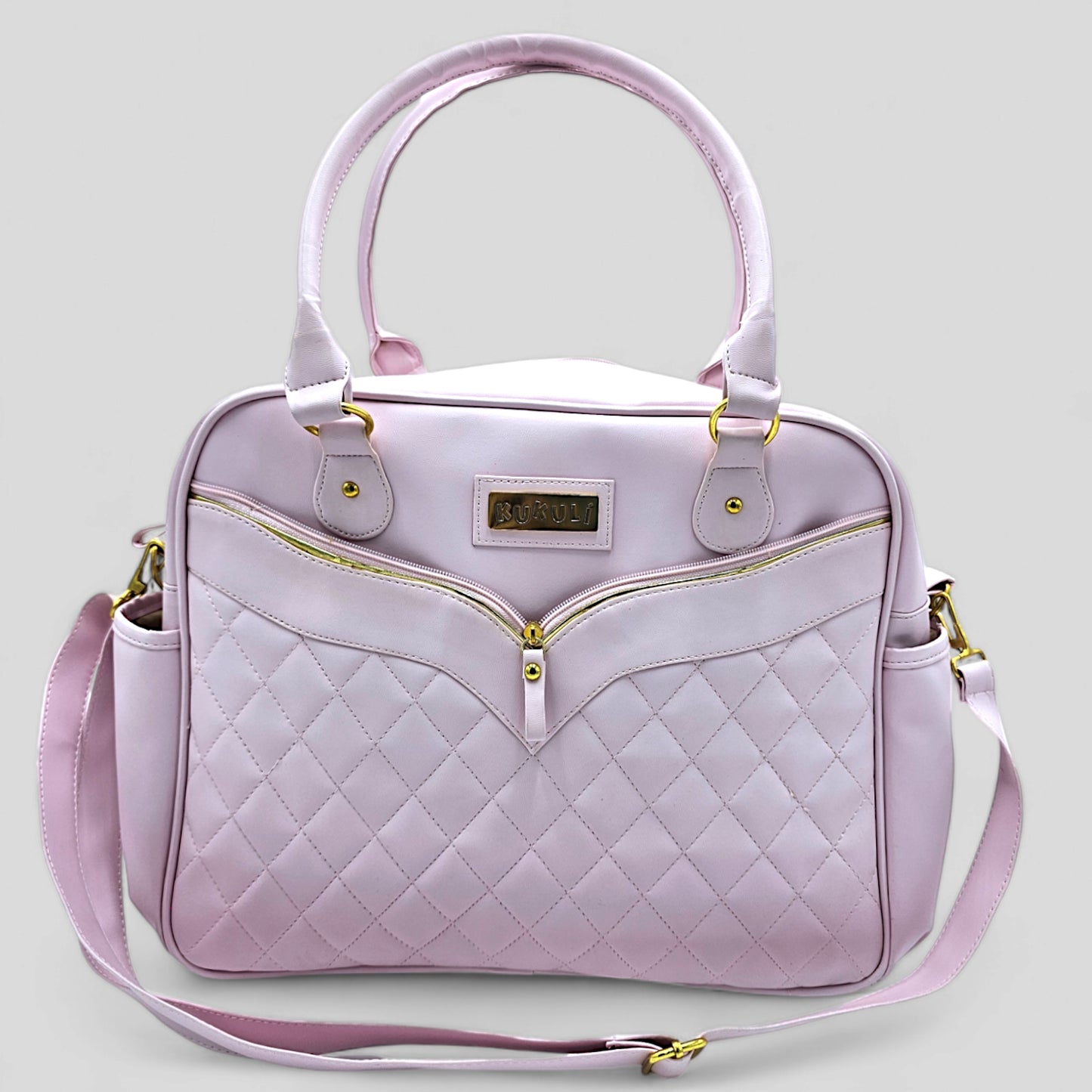 BOLSO CON CIERRE EN COLOR ROSADO