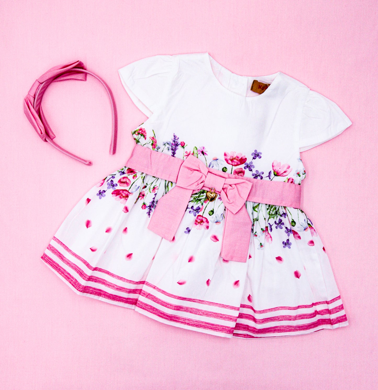 VESTIDO KIARA EN COLOR BLANCO-ROSADO