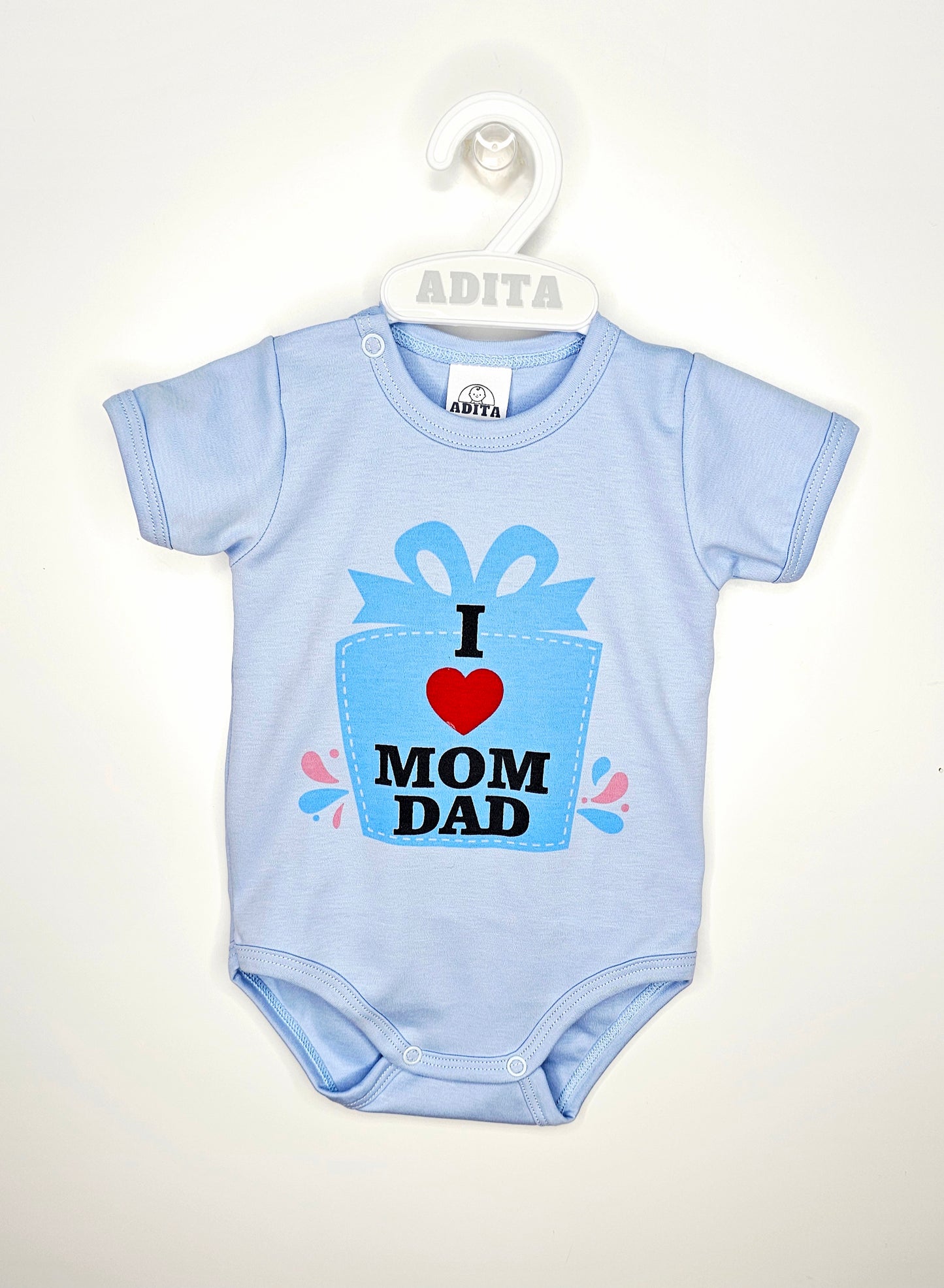 BODY MANGA  CORTA CELESTE