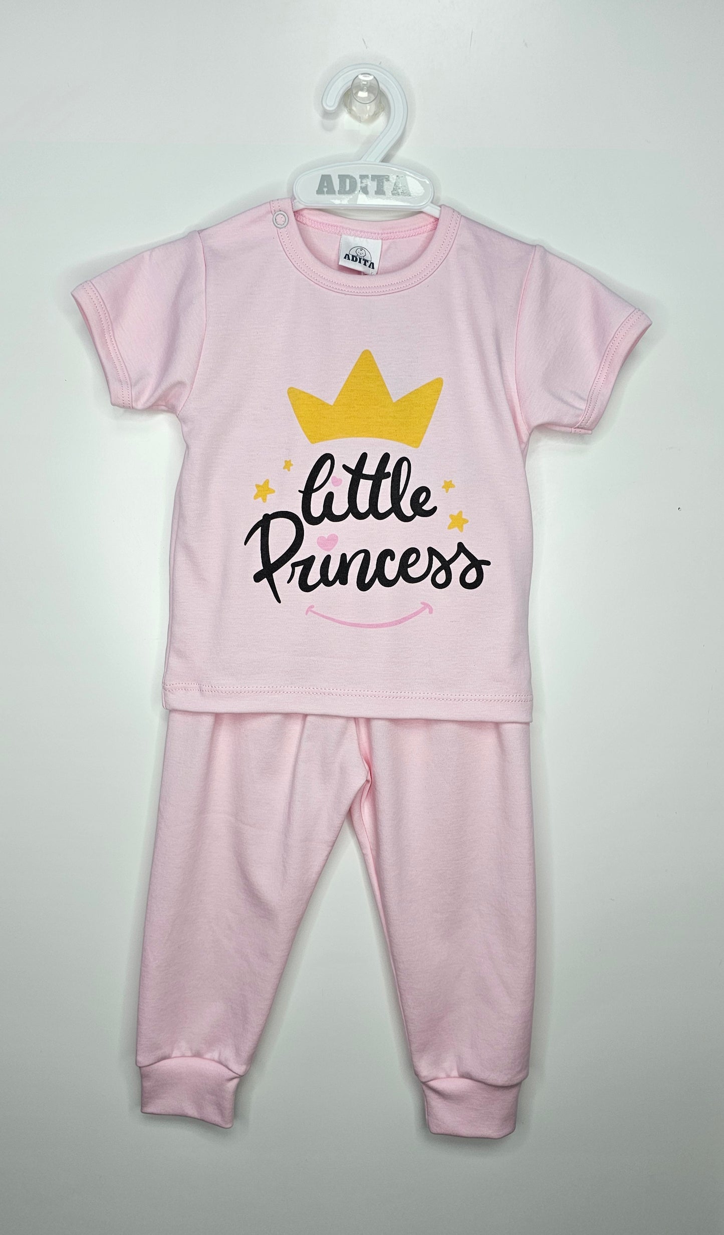 CONJUNTO POLITO MC CON PANTALON EN COLOR ROSADO