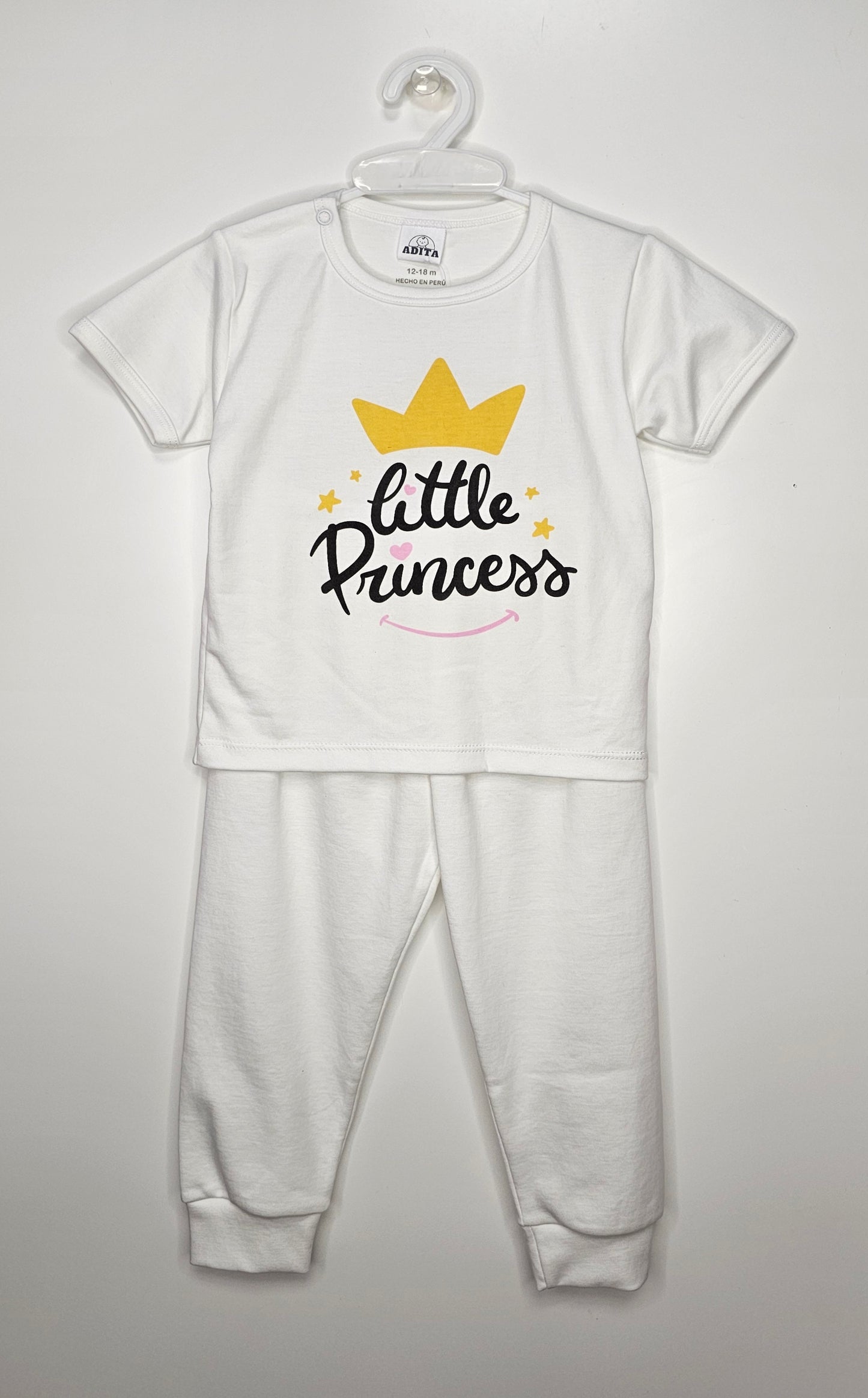 CONJUNTO POLITO MC CON PANTALON EN COLOR BLANCO