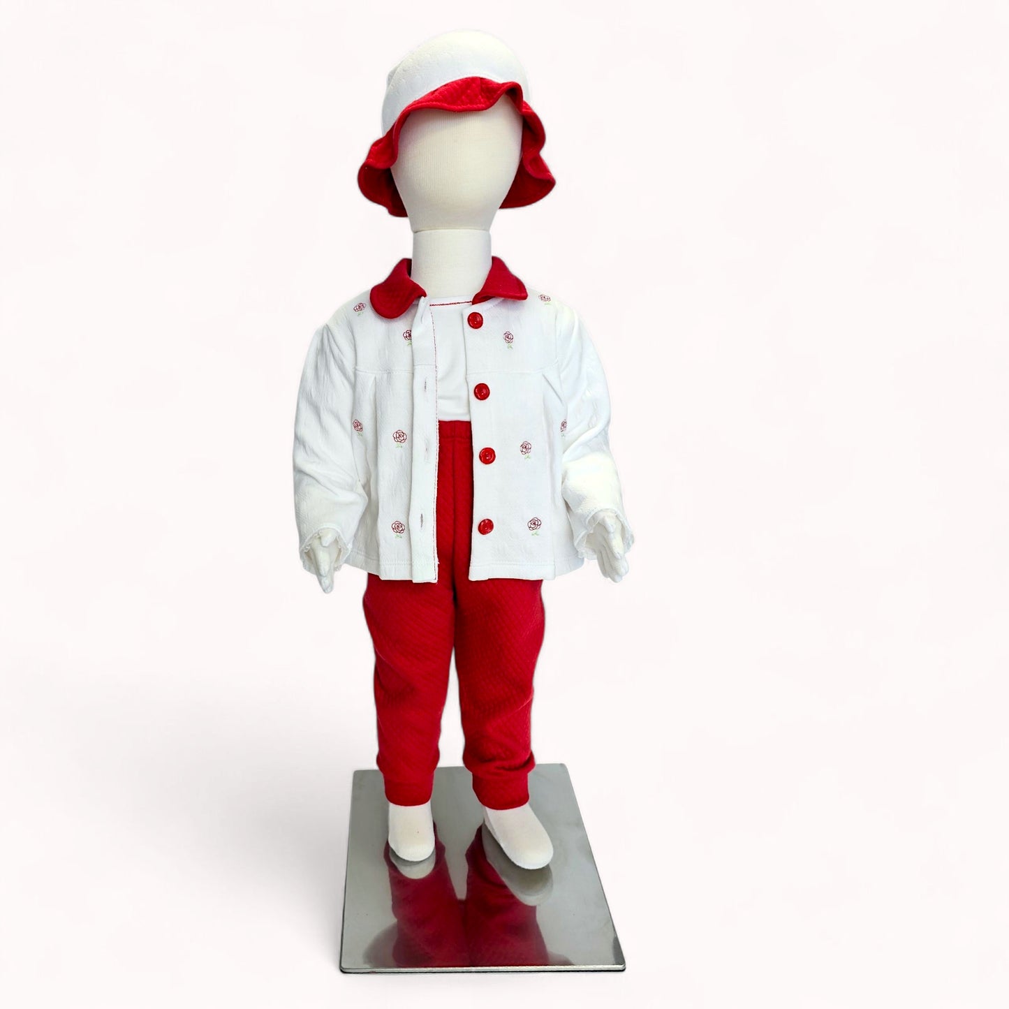 CONJUNTO MEILANI JACQARD 4PZ EN COLOR BLANCO