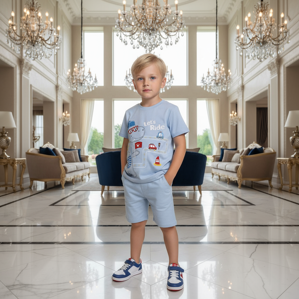 POLO EN COLOR CELESTE