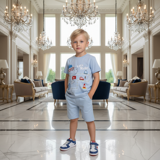 POLO EN COLOR CELESTE