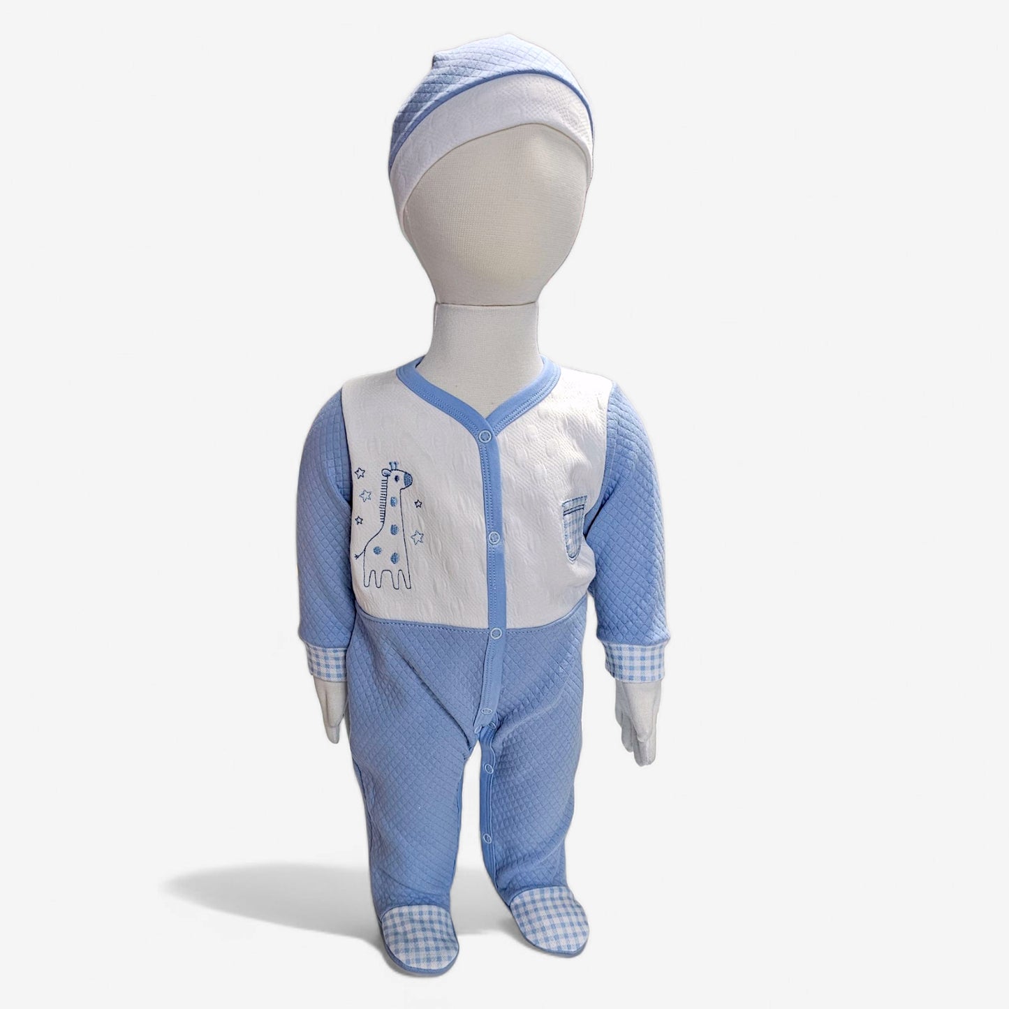 ENTERIZO GIRAFFE JACQARD EN COLOR CELESTE