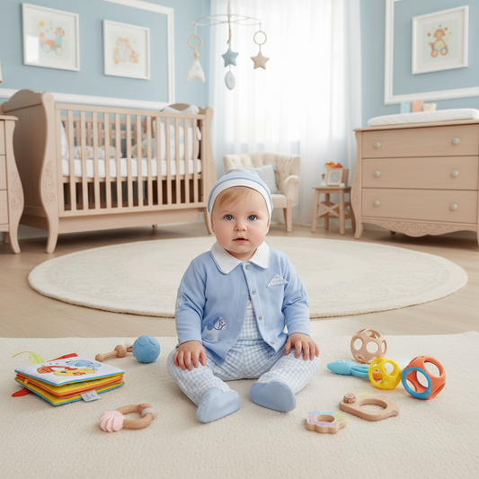 CONJUNTO ELIAS 5PZ EN COLOR CELESTE