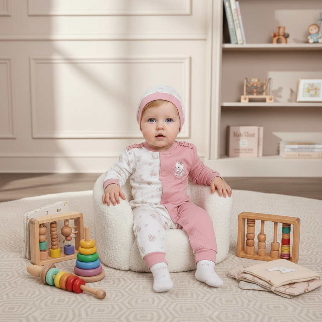 ENTERIZO KITTY EN COLOR PALO ROSA