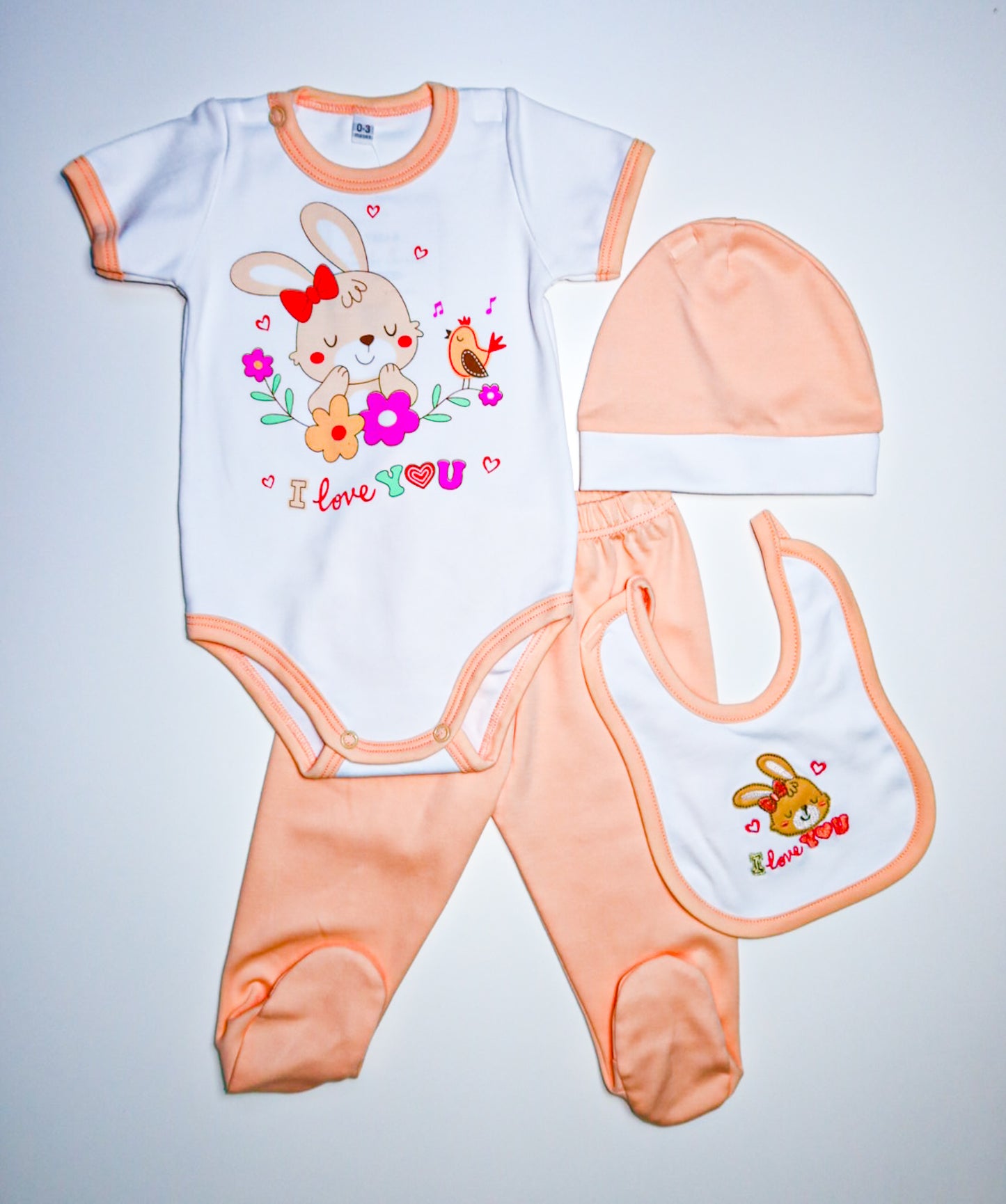 CONJUNTO DE 4PZ LOVE YOU