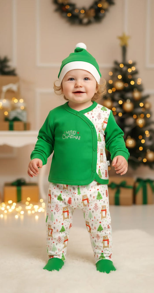 CONJUNTO DE NAVIDAD COLOR VERDE