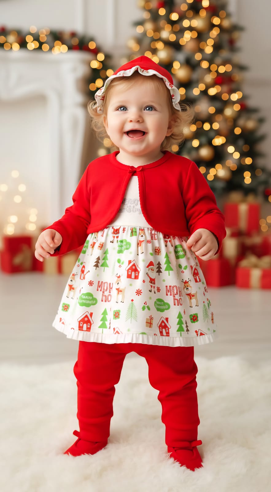 CONJUNTO DE NAVIDAD COLOR ROJO