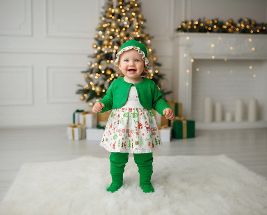 CONJUNTO DE NAVIDAD COLOR VERDE