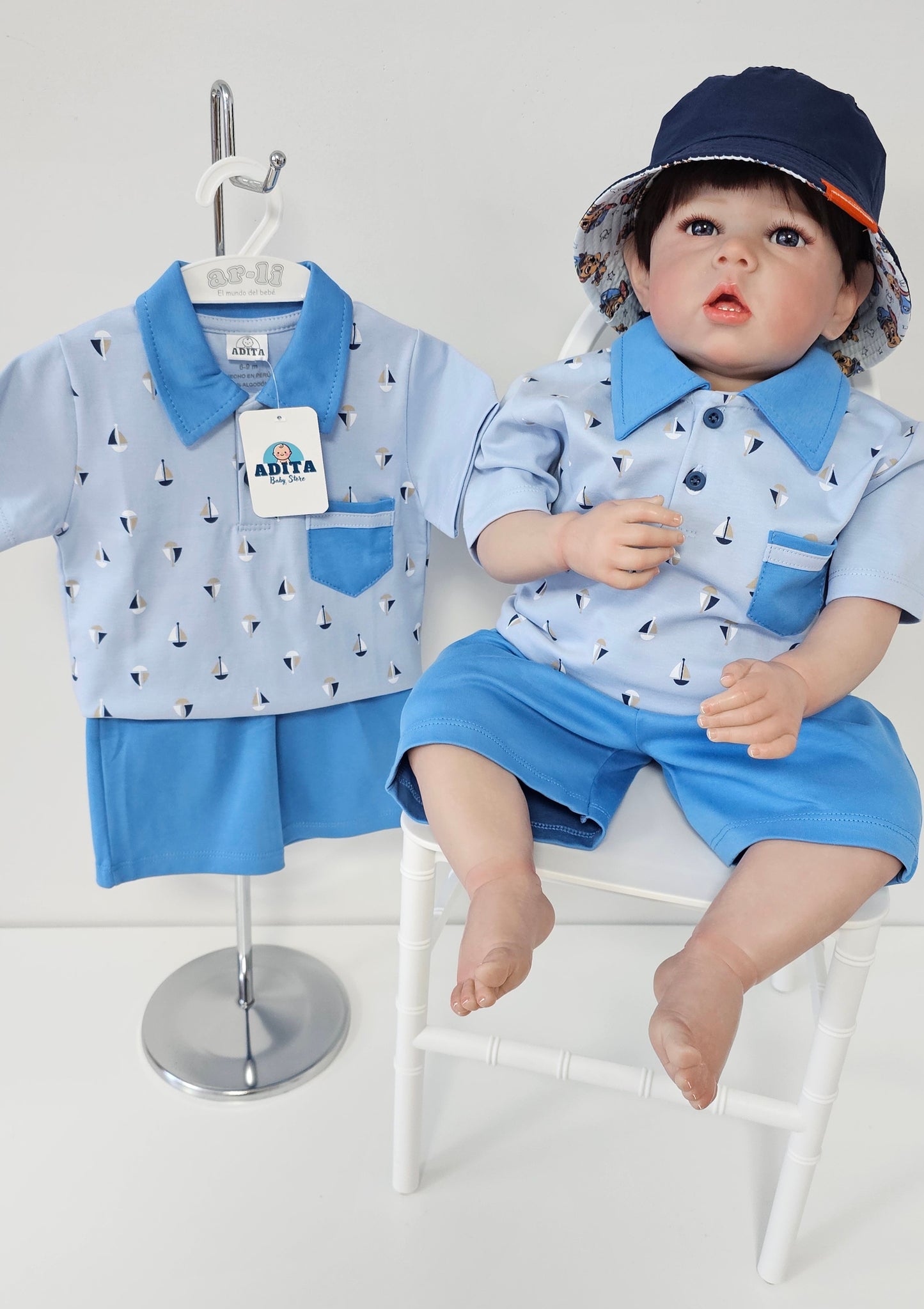 COJUNTO THIAGO EN COLOR CELESTE-ITALIANO