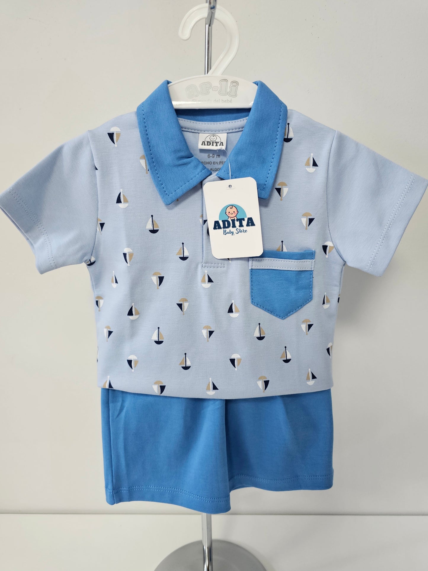 COJUNTO THIAGO EN COLOR CELESTE-ITALIANO