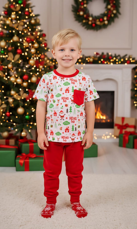 PIJAMA DE NAVIDAD PARA NINO EN COLOR ROJO