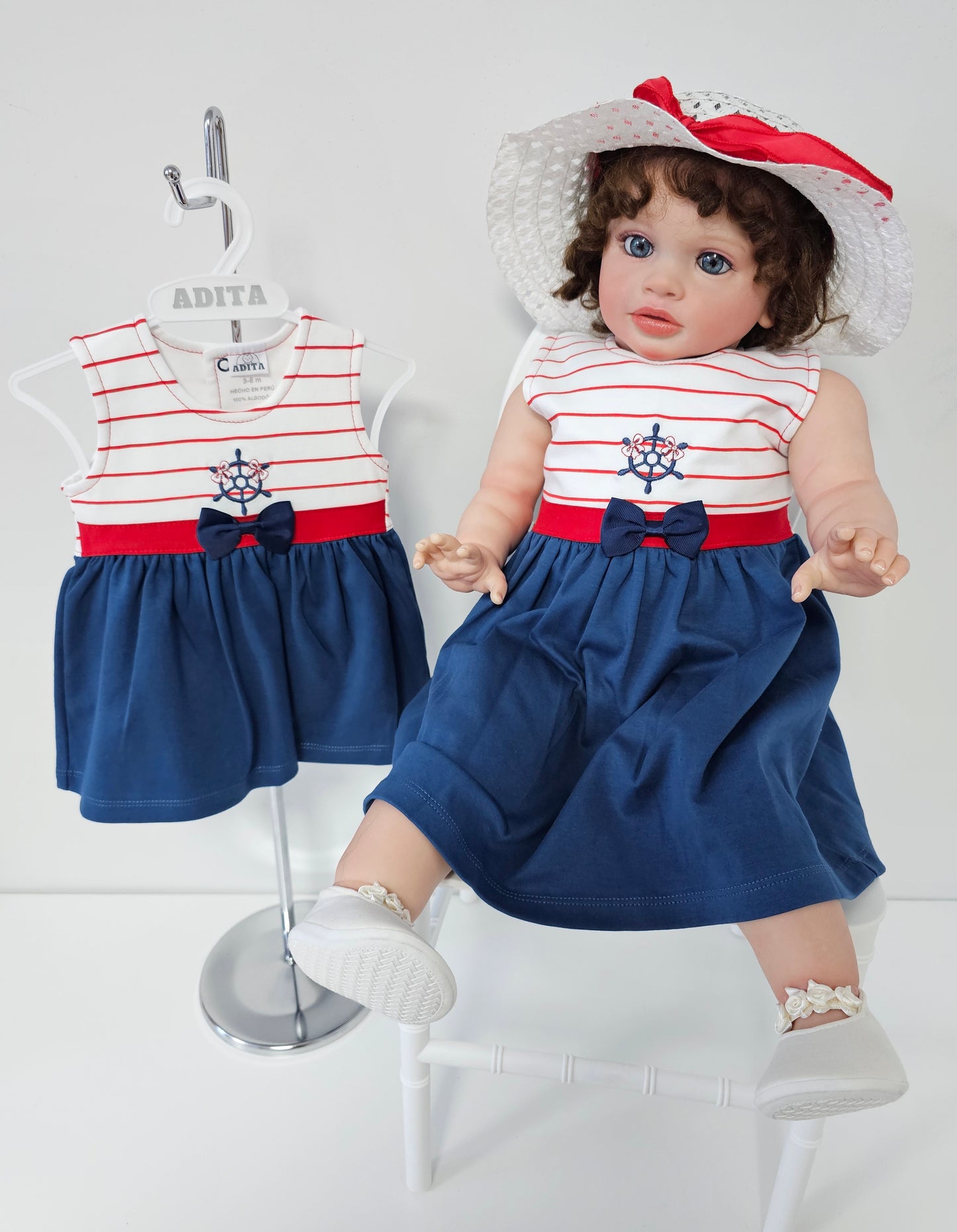 VESTIDO VICTORIA EN COLOR AZUL MARINO