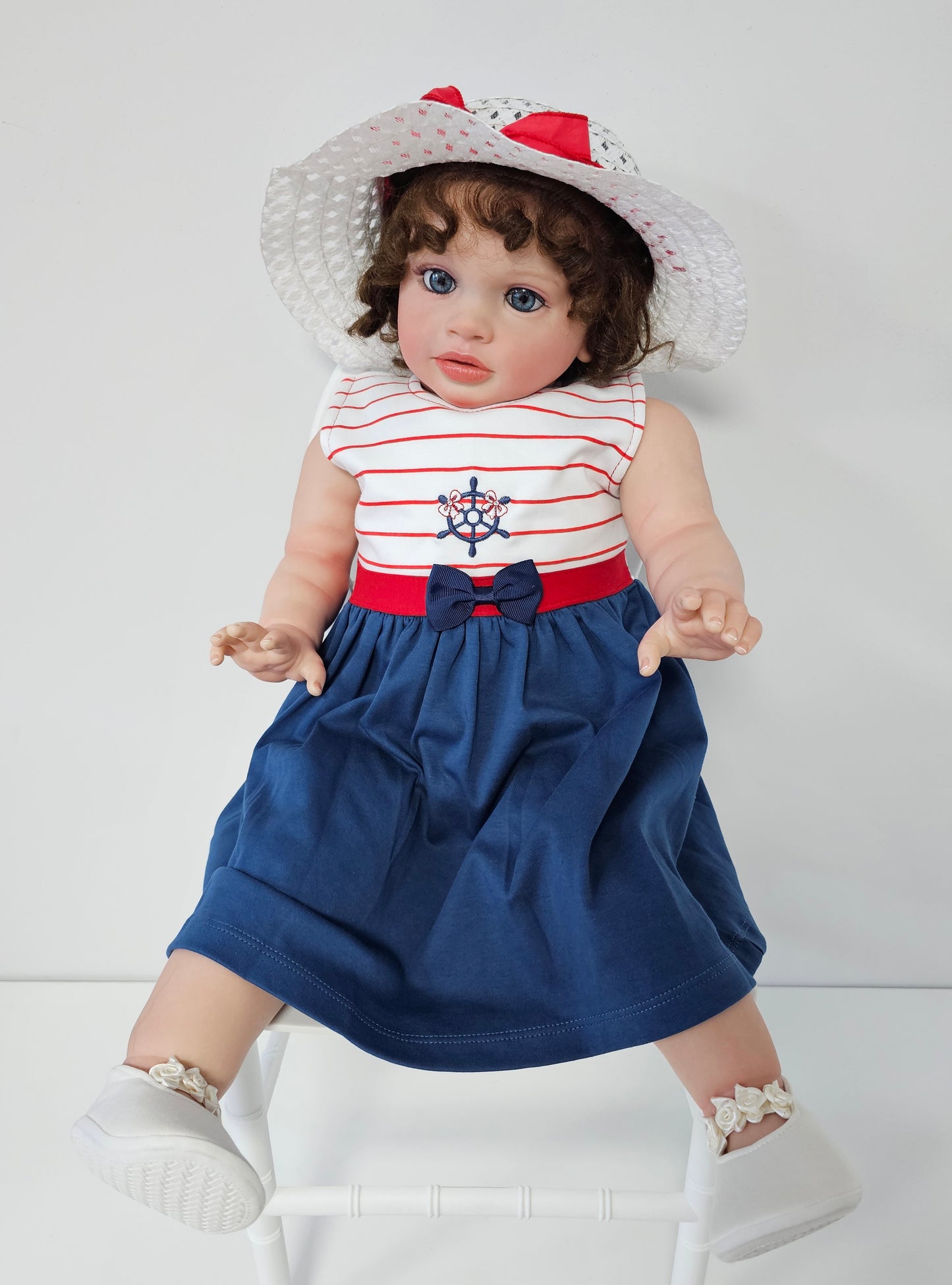 VESTIDO VICTORIA EN COLOR AZUL MARINO