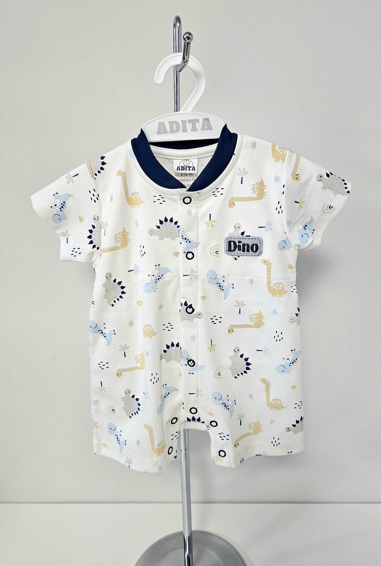 ENTERIZO DINO REX EN COLOR ACERO