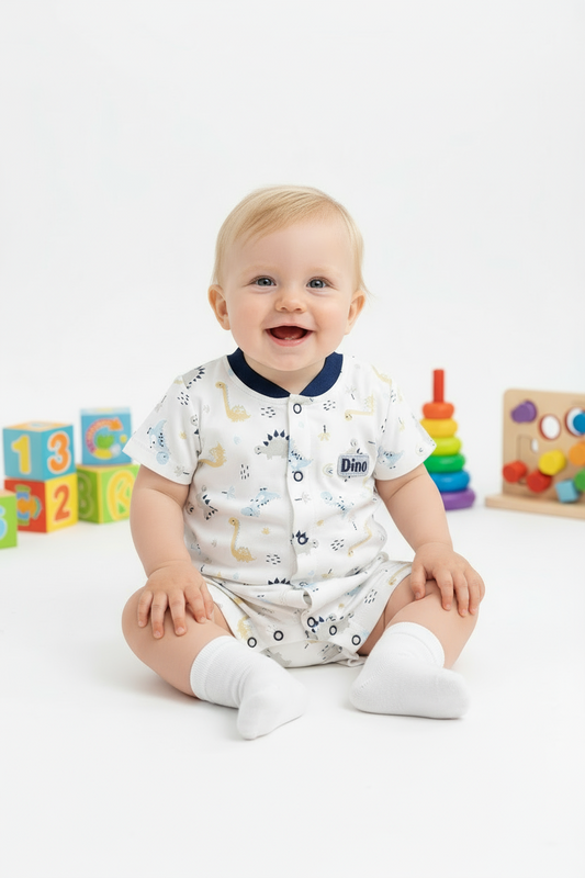 ENTERIZO DINO REX EN COLOR ACERO