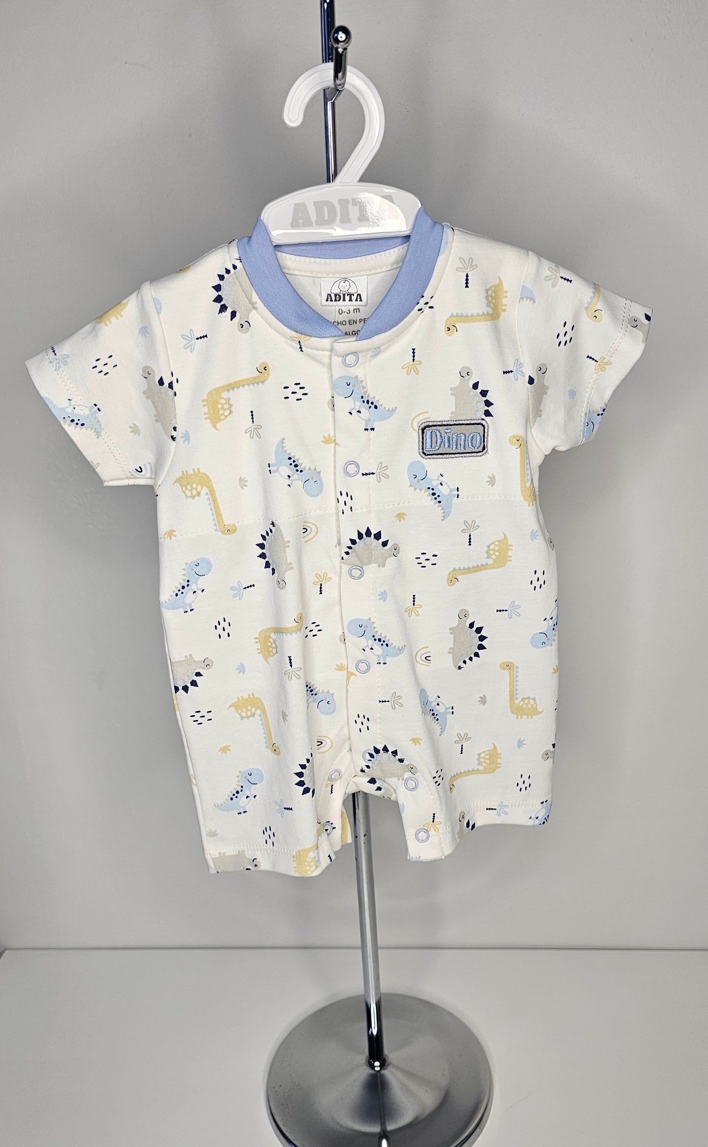 ENTERIZO DINO REX EN COLOR CELESTE