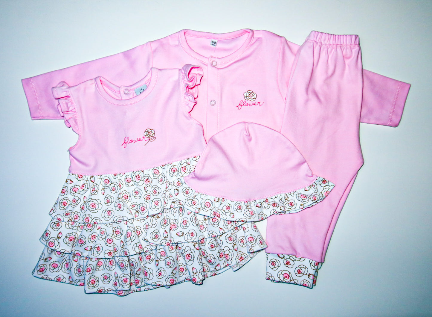 VESTIDO FLOWERS DE 4PZ