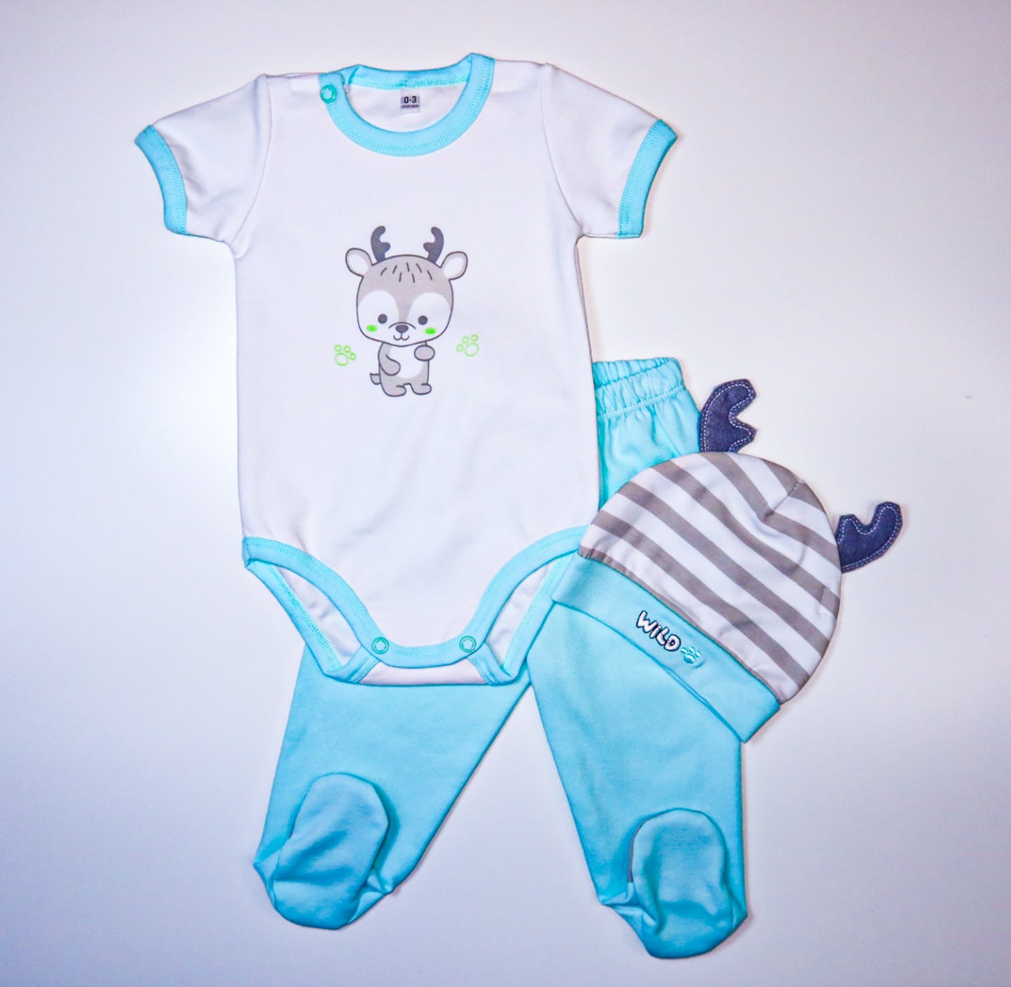 CONJUNTO DE 5PZ PARA VARONCITO WILD FRIENDS