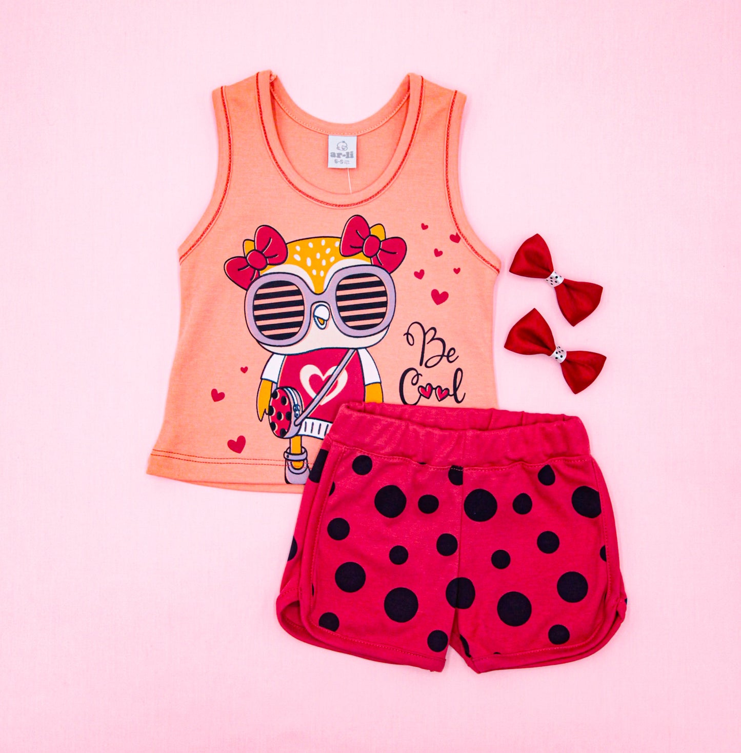 CONJUNTO BE COOL EN COLOR CORAL