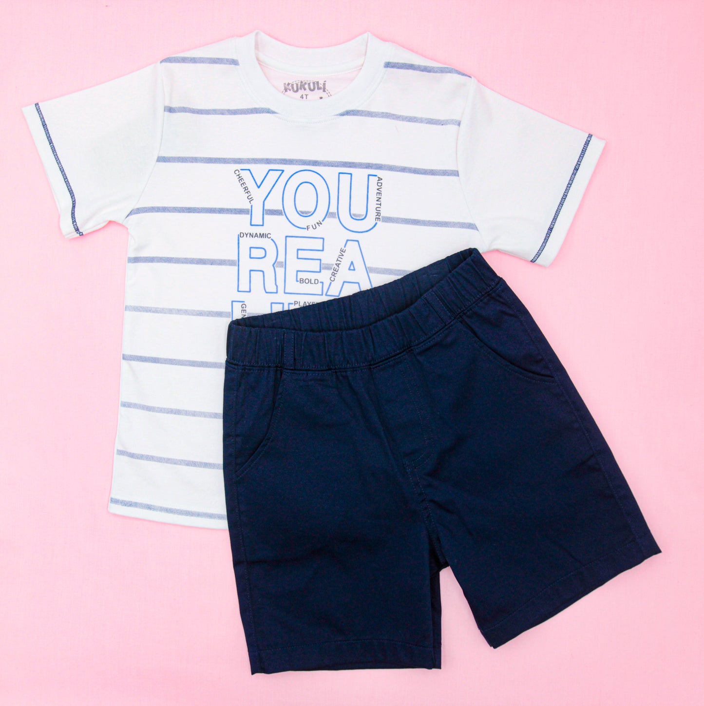 CONJUNTO CRISTOPHER Blanco - Azul Marino