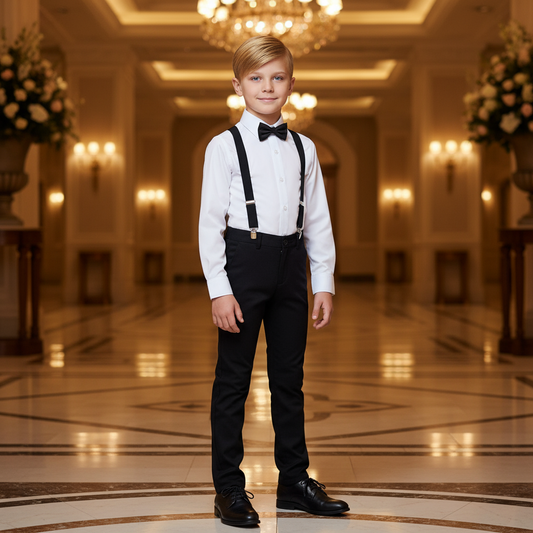 CONJUNTO RENATO Camisa Celeste - Pantalón  Azul