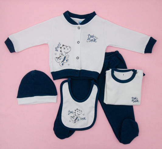 CONJUNTO VARONCITO DINOSAUR EN COLOR AZUL
