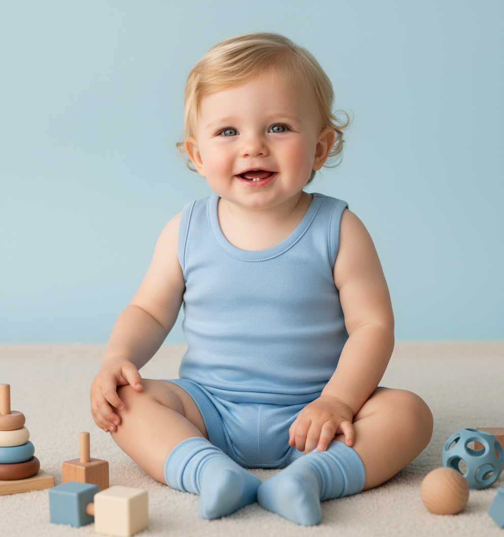 CONJUNTO BIVIDI C/ SHORT PIMA CELESTE