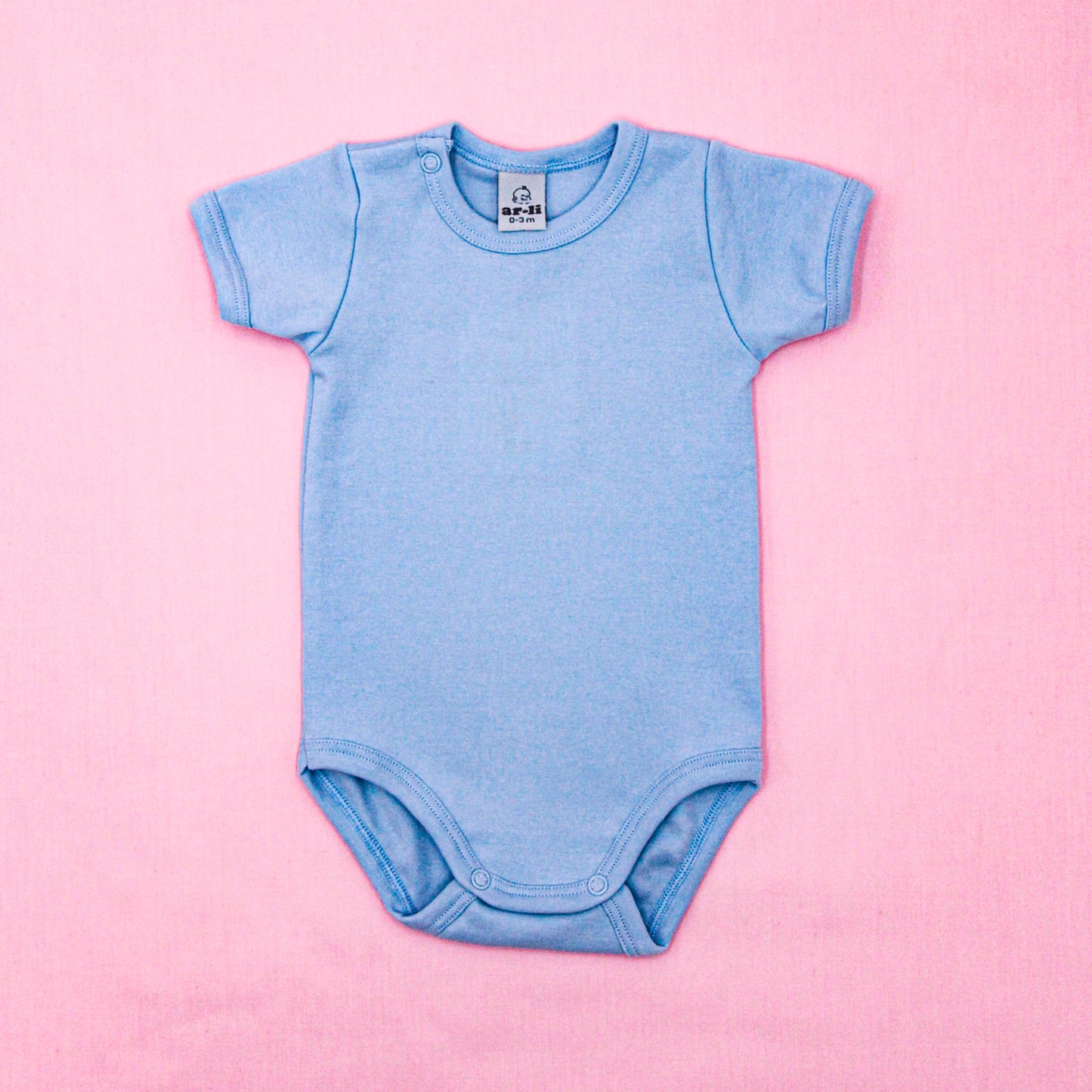 BODY MANGA  CORTA CELESTE