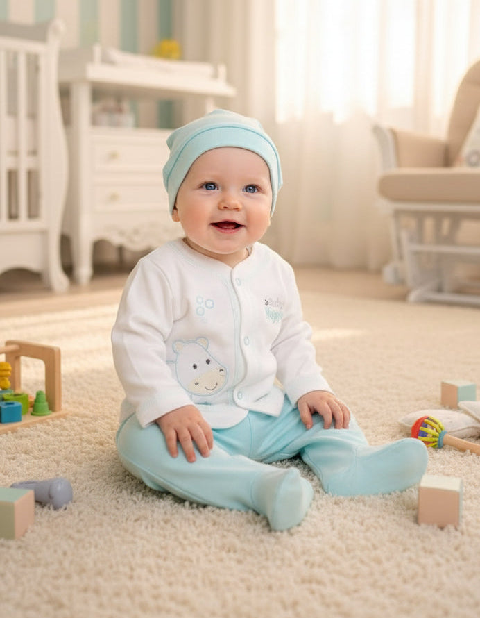 CONJUNTO DE 5PZ PARA VARONCITO BABY HIPPO
