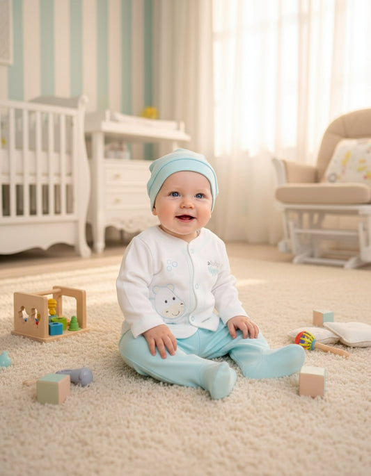 CONJUNTO DE 5PZ PARA VARONCITO BABY HIPPO