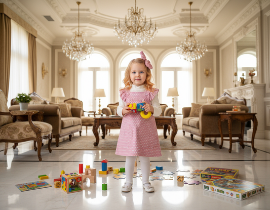 CONJUNTO JAMPER LISA CREMA-ROSA