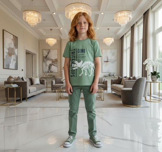 POLO TRICERATOPS VERDE-HOJA