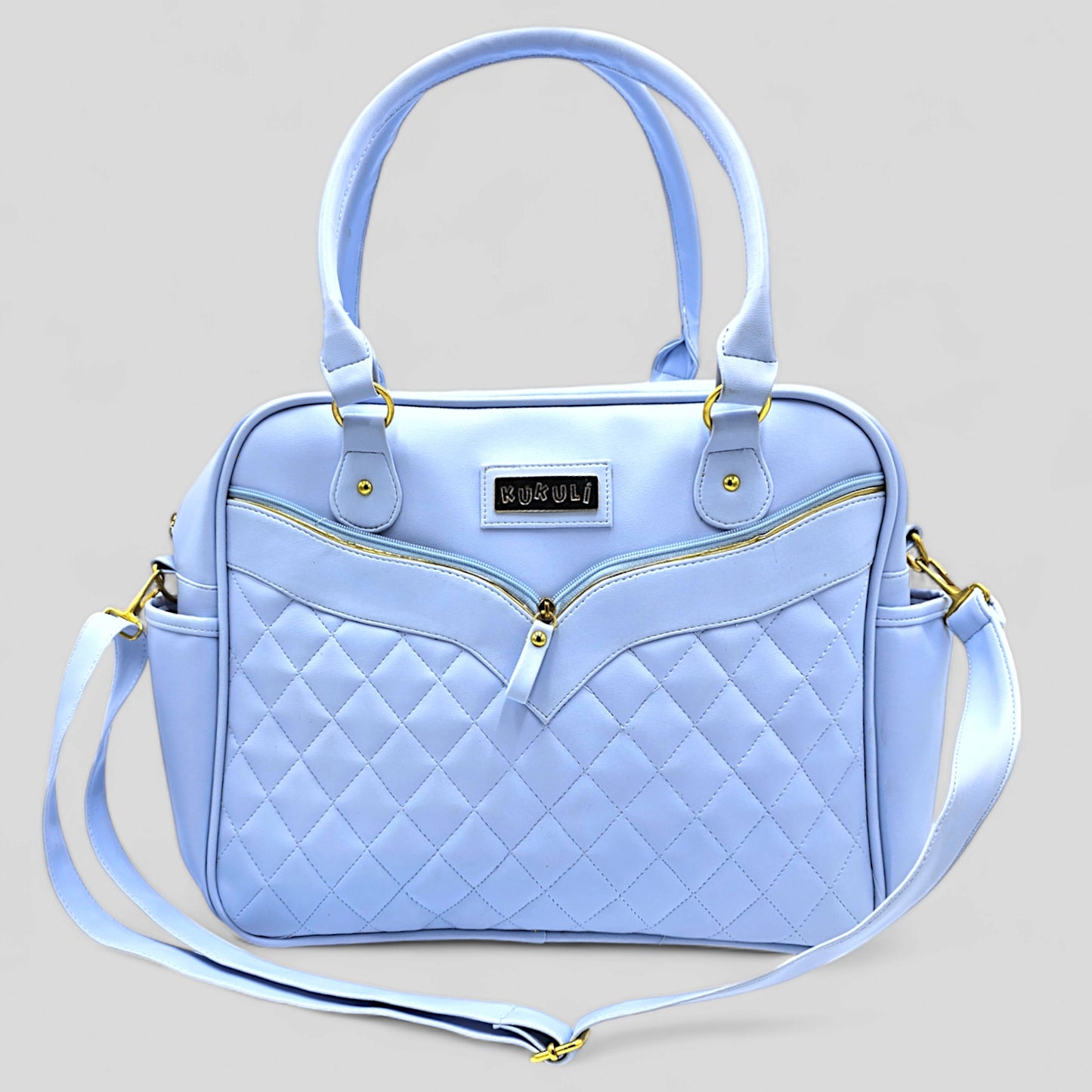 BOLSO CON CIERRE EN COLOR CELESTE