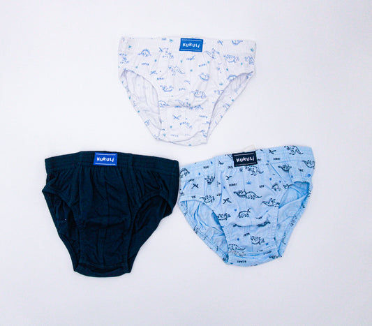 SET DE CALZONCILLOS CELESTE-BLANCO-AZUL
