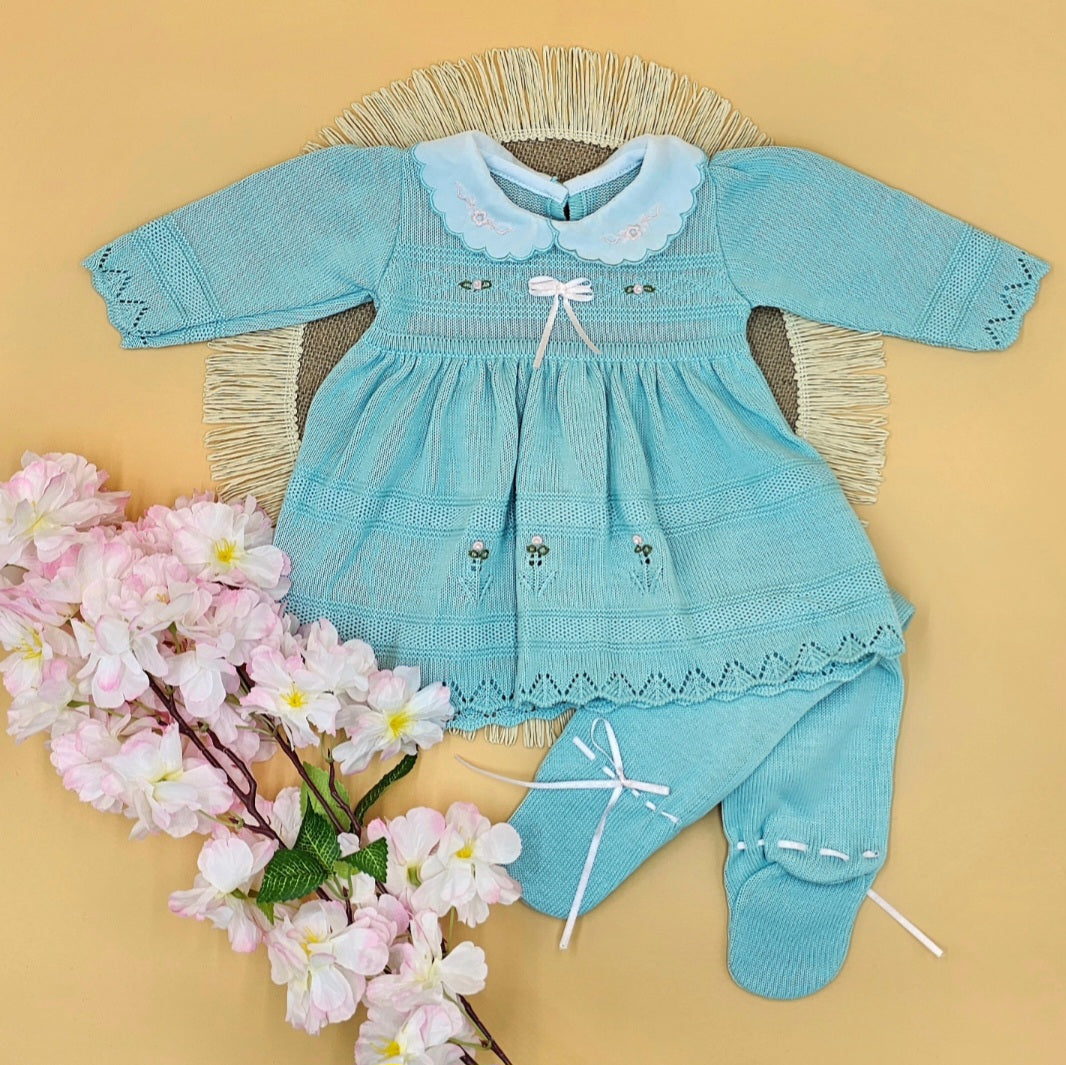 CONJUNTO ROSITAS EN COLOR VERDE