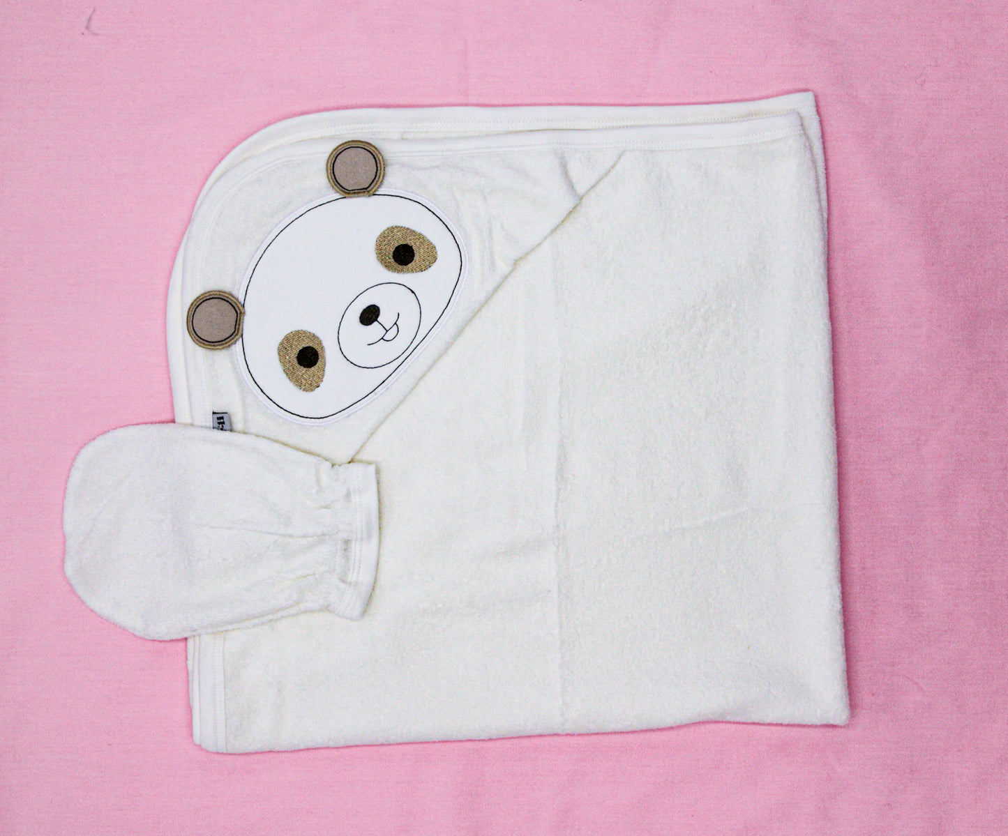 TOALLA FELPA CARITAS EN COLOR CREMA